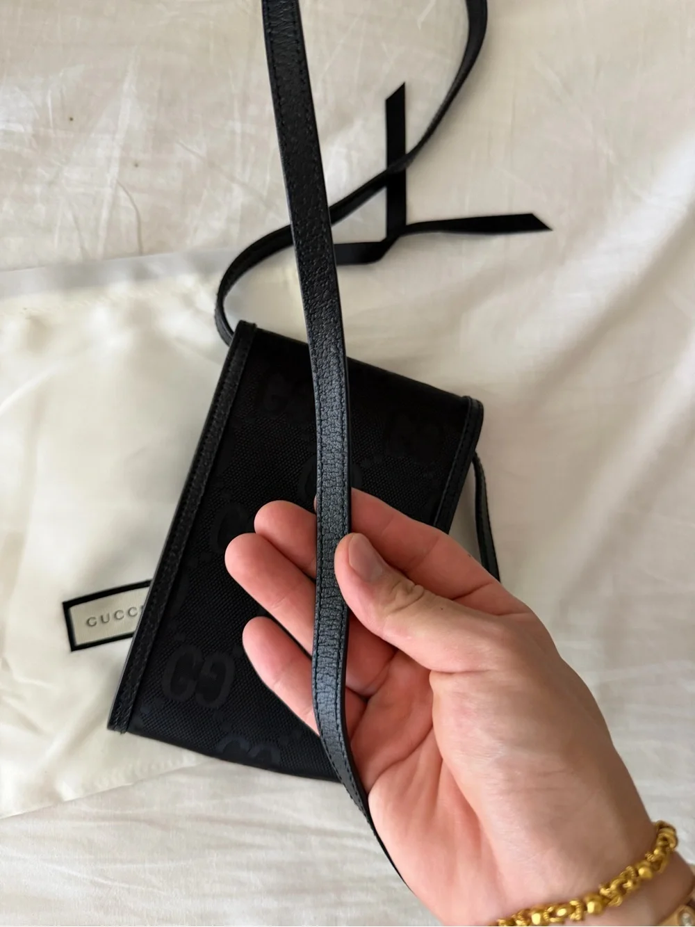 Gucci Black GG Crossbody Bag